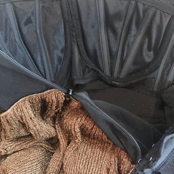 Missoni brown gold ruffle party dress - Picture 9 of 10